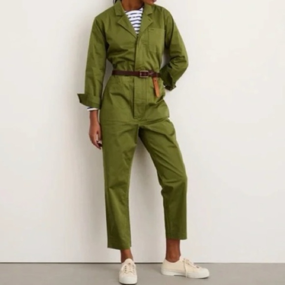 ALEX MILL
Standard cropped stretch cotton jumpsuit XS